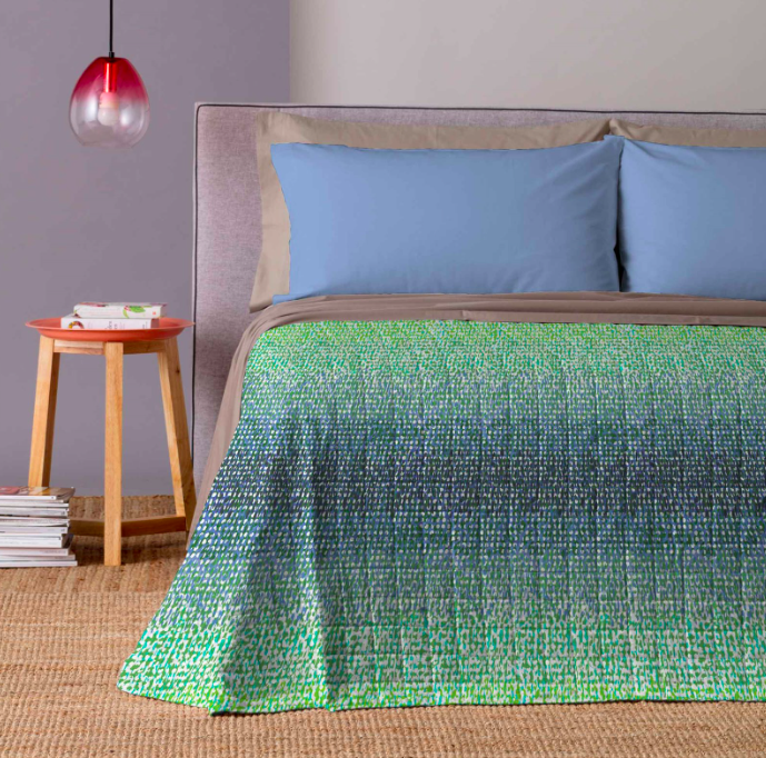 Stain Bedspread Green